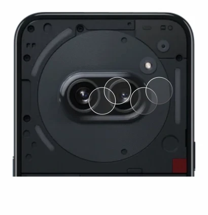 Immagine del dispositivo Nothing Phone (2a) (SOLO Fotocamera) con un'ampia varietà di protezioni per lo schermo.