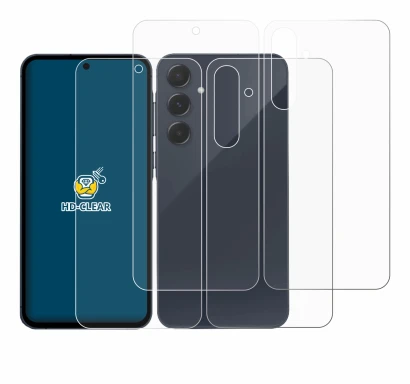 Immagine del dispositivo Samsung Galaxy A35 5G (Fronte+Retro) con un'ampia varietà di protezioni per lo schermo.
