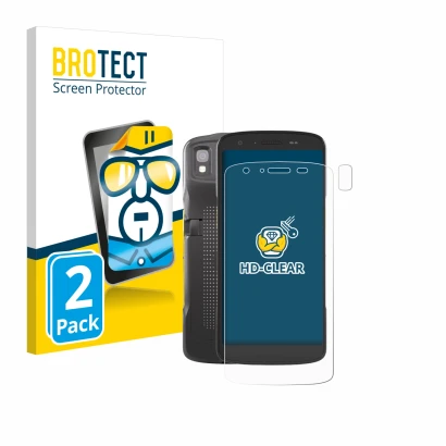 Parte frontale di una confezione del prodotto con il logo del marchio BROTECT. Accanto è raffigurato il dispositivo Zebra TC22