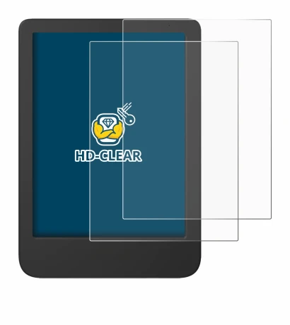 Immagine del dispositivo Tolino Shine 5 Color 2024 con un'ampia varietà di protezioni per lo schermo.