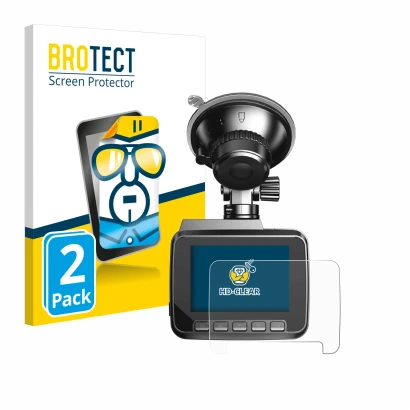 Parte frontale di una confezione del prodotto con il logo del marchio BROTECT. Accanto è raffigurato il dispositivo Azdome IT-