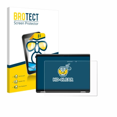 Parte frontale di una confezione del prodotto con il logo del marchio BROTECT. Accanto è raffigurato il dispositivo Dell Latit