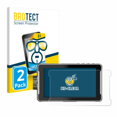 Parte frontale di una confezione del prodotto con il logo del marchio BROTECT. Accanto è raffigurato il dispositivo Viltrox DC