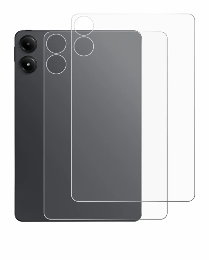 Immagine del dispositivo Xiaomi Redmi Pad Pro (Posteriore) con un'ampia varietà di protezioni per lo schermo.