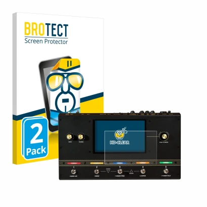 Parte frontale di una confezione del prodotto con il logo del marchio BROTECT. Accanto è raffigurato il dispositivo Headrush C