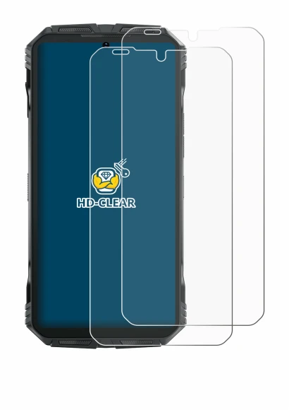 Immagine del dispositivo Doogee S Punk con un'ampia varietà di protezioni per lo schermo.