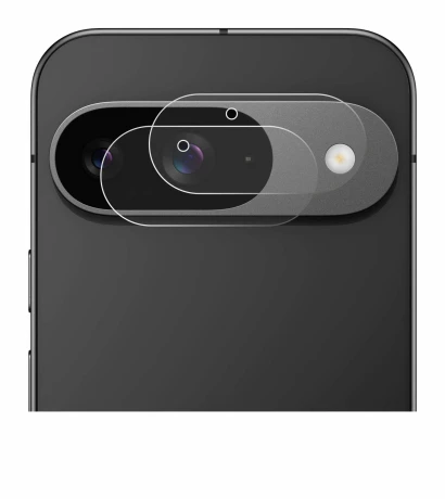 Immagine del dispositivo Google Pixel 9 (SOLO Fotocamera) con un'ampia varietà di protezioni per lo schermo.
