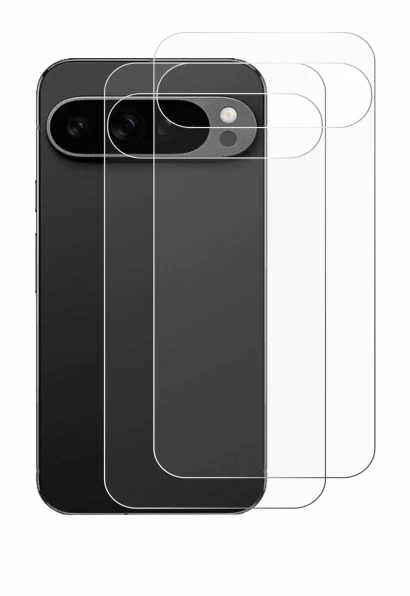 Immagine del dispositivo Google Pixel 9 Pro XL (Posteriore) con un'ampia varietà di protezioni per lo schermo.
