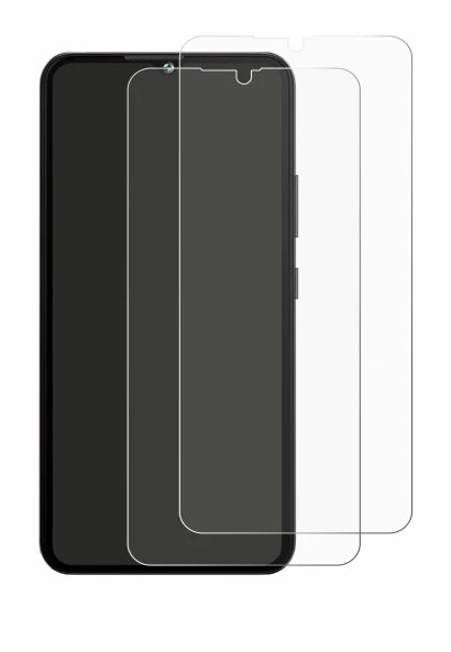 Immagine del dispositivo Cubot A10 con un'ampia varietà di protezioni per lo schermo.