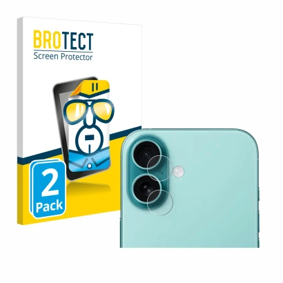 Parte frontale di una confezione del prodotto con il logo del marchio BROTECT. Accanto è raffigurato il dispositivo Apple iPho