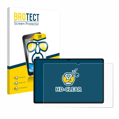 Parte frontale di una confezione del prodotto con il logo del marchio BROTECT. Accanto è raffigurato il dispositivo Samsung Ga