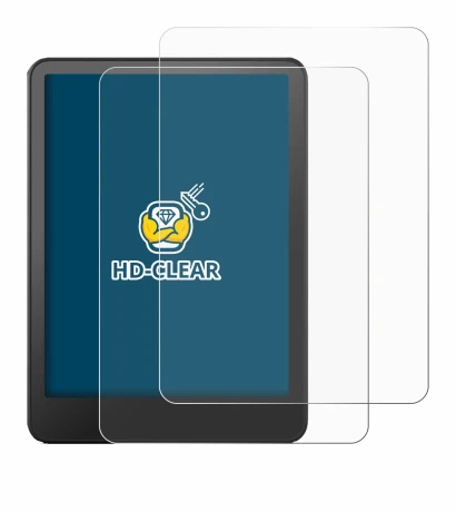 Immagine del dispositivo Amazon Kindle Paperwhite 2024 (12. Gen.) con un'ampia varietà di protezioni per lo schermo.