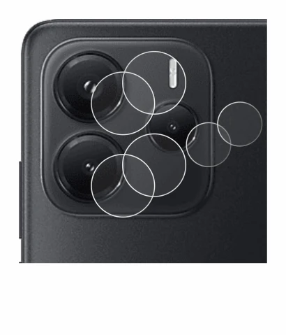 Immagine del dispositivo Xiaomi Redmi Note 14 (SOLO Fotocamera) con un'ampia varietà di protezioni per lo schermo.