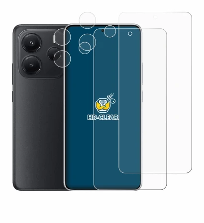 Immagine del dispositivo Xiaomi Redmi Note 14 (Fronte+Fotocamera) con un'ampia varietà di protezioni per lo schermo.