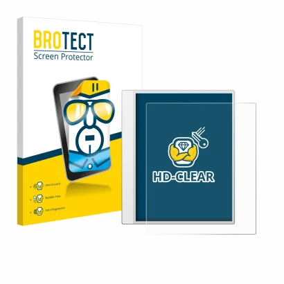 Parte frontale di una confezione del prodotto con il logo del marchio BROTECT. Accanto è raffigurato il dispositivo Boox Note 