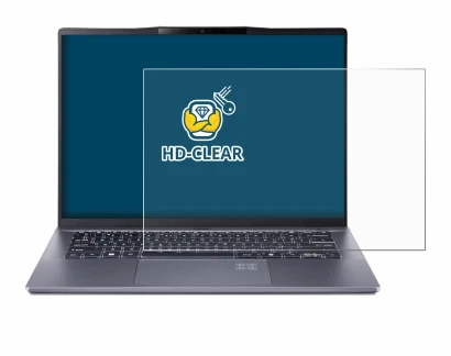 Immagine del dispositivo Acer Swift Go 14 AI con un'ampia varietà di protezioni per lo schermo.