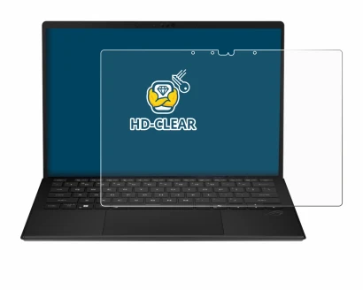 Immagine del dispositivo ASUS ROG Flow Z13 2025 con un'ampia varietà di protezioni per lo schermo.