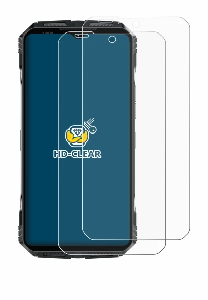 Immagine del dispositivo Doogee S118 Pro con un'ampia varietà di protezioni per lo schermo.