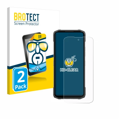 Parte frontale di una confezione del prodotto con il logo del marchio BROTECT. Accanto è raffigurato il dispositivo Doogee Bla