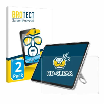 Parte frontale di una confezione del prodotto con il logo del marchio BROTECT. Accanto è raffigurato il dispositivo Lenovo Tab