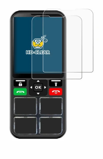 Immagine del dispositivo Geemarc CL8000 con un'ampia varietà di protezioni per lo schermo.