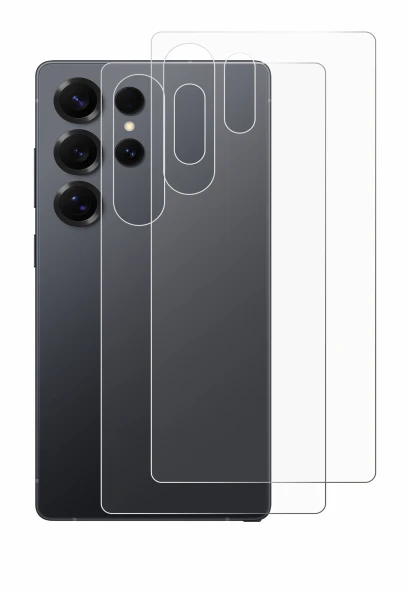 Immagine del dispositivo Samsung Galaxy S25 Ultra Enterprise Edition (Posteriore) con un'ampia varietà di protezioni per lo sc