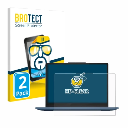 Parte frontale di una confezione del prodotto con il logo del marchio BROTECT. Accanto è raffigurato il dispositivo Lenovo Ide