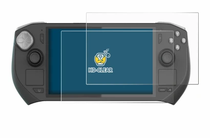 Immagine del dispositivo Zotac Gaming Zone con un'ampia varietà di protezioni per lo schermo.