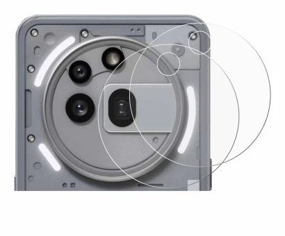 Immagine del dispositivo Nothing Phone (3a) Pro (SOLO Fotocamera) con un'ampia varietà di protezioni per lo schermo.