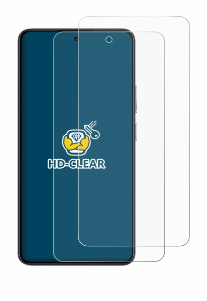 Immagine del dispositivo realme 14T con un'ampia varietà di protezioni per lo schermo.