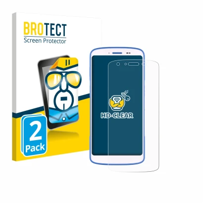 Parte frontale di una confezione del prodotto con il logo del marchio BROTECT. Accanto è raffigurato il dispositivo Zebra HC 2