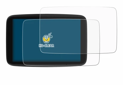 Immagine del dispositivo TomTom Go Navigator 6 (2a generazione) con un'ampia varietà di protezioni per lo schermo.