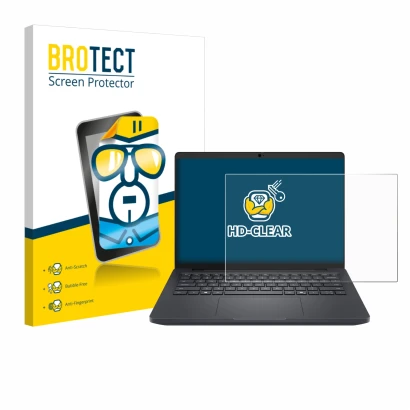 Parte frontale di una confezione del prodotto con il logo del marchio BROTECT. Accanto è raffigurato il dispositivo Dell Pro M