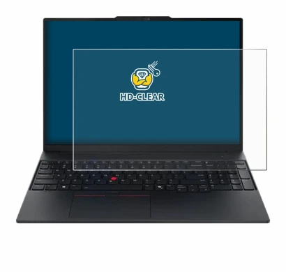 Immagine del dispositivo Lenovo ThinkPad E16 Gen 3 con un'ampia varietà di protezioni per lo schermo.