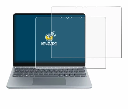 Immagine del dispositivo Microsoft Surface Laptop 13" con un'ampia varietà di protezioni per lo schermo.