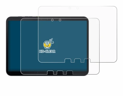 Immagine del dispositivo Samsung Galaxy Tab Active 5 Pro con un'ampia varietà di protezioni per lo schermo.