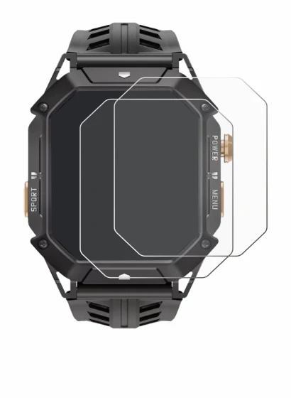 Immagine del dispositivo Oukitel BT80 con un'ampia varietà di protezioni per lo schermo.