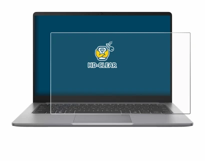 Immagine del dispositivo ASUS ExpertBook P1 P1403 con un'ampia varietà di protezioni per lo schermo.