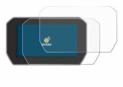 Immagine del dispositivo Ducati V4 Rally (2024) con un'ampia varietà di protezioni per lo schermo.