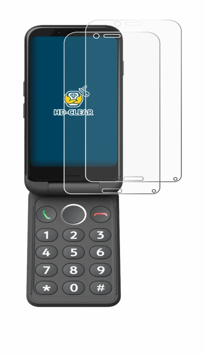 Immagine del dispositivo Doro Aurora A20 con un'ampia varietà di protezioni per lo schermo.