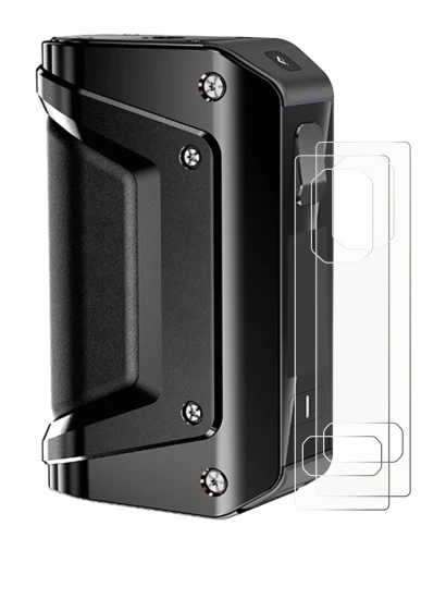 Immagine del dispositivo GeekVape Aegis Legend 3 con un'ampia varietà di protezioni per lo schermo.