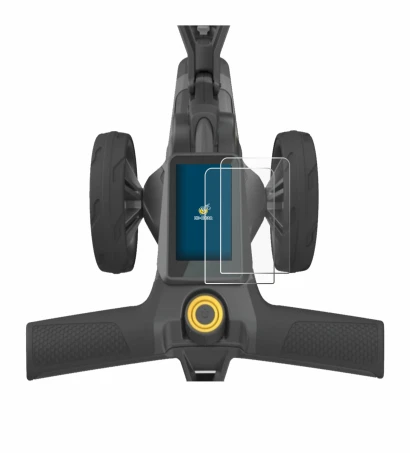 Immagine del dispositivo PowaKaddy CT10 con un'ampia varietà di protezioni per lo schermo.