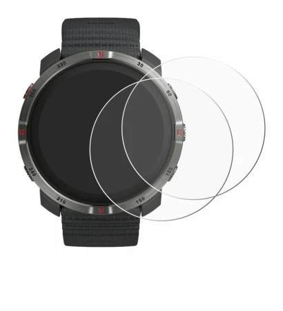 Immagine del dispositivo Polar Grit X2 con un'ampia varietà di protezioni per lo schermo.