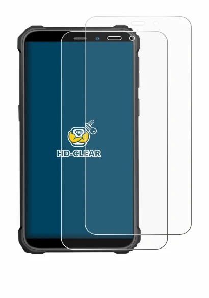 Immagine del dispositivo Oukitel WP32 Pro con un'ampia varietà di protezioni per lo schermo.