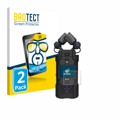 Parte frontale di una confezione del prodotto con il logo del marchio BROTECT. Accanto è raffigurato il dispositivo Zoom H5 St