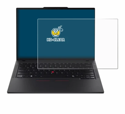 Immagine del dispositivo Lenovo ThinkPad T14 Gen 6 con un'ampia varietà di protezioni per lo schermo.