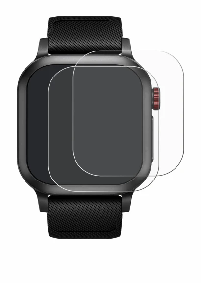 Immagine del dispositivo Haylou Iron Neo 1.95" con un'ampia varietà di protezioni per lo schermo.