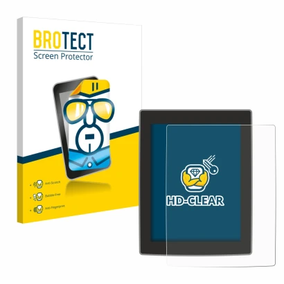 Parte frontale di una confezione del prodotto con il logo del marchio BROTECT. Accanto è raffigurato il dispositivo Volvo XC90