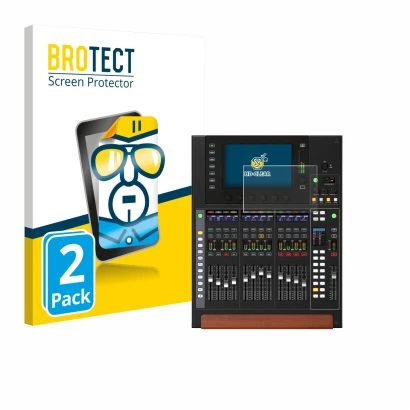 Parte frontale di una confezione del prodotto con il logo del marchio BROTECT. Accanto è raffigurato il dispositivo Behringer