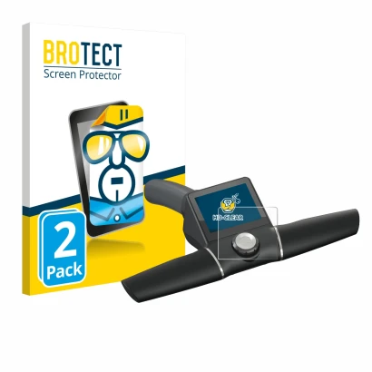 Parte frontale di una confezione del prodotto con il logo del marchio BROTECT. Accanto è raffigurato il dispositivo Motocaddy